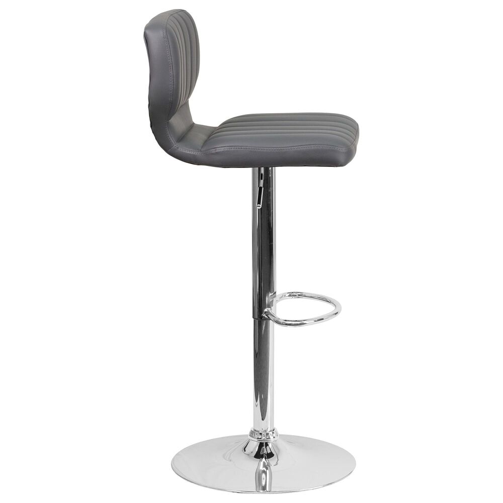 Flash Furniture Adjustable Barstool in Gray, , large