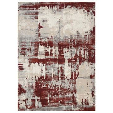 Nourison Maxell MAE14 7"10" x 10"6" Ivory and Red Area Rug, , large