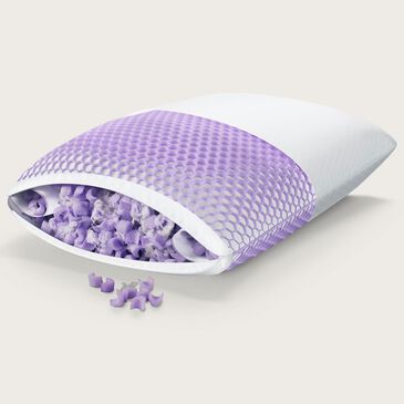 Purple Freeform Standard Pillow in White, , large