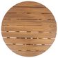 Hearth and Haven Outdoor Round Coffee Table with Slatted Base in Light Teak, , large