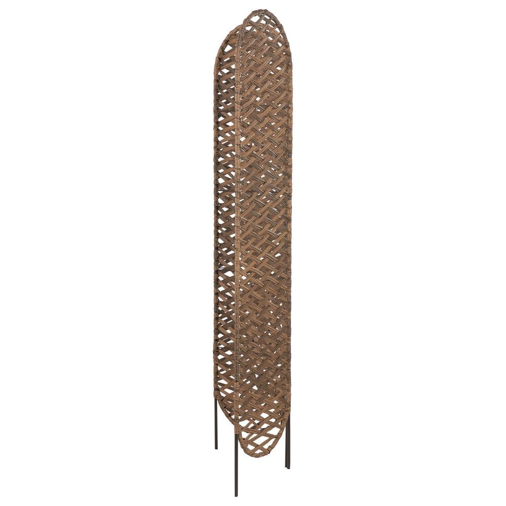 Maple and Jade 4-Panel Partition Room Divider Screen with Cutouts in Matte Copper, , large