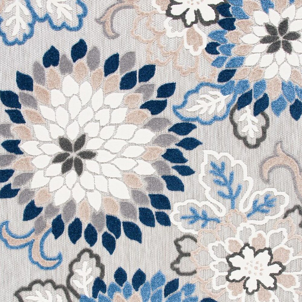 Safavieh Cabana 2&#39;2&quot; x 9&#39; Grey and Blue Performance Runner, , large