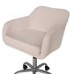 Linon Home Decor Rylen Office Chair with Pink Cushion in Silver, , large