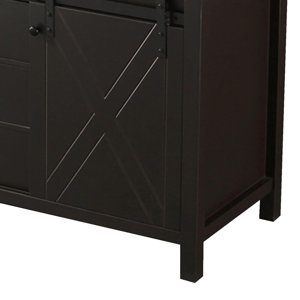 Lexora Home Marsyas 60&quot; Double Bathroom Vanity in Brown with 2 cm White Cultured Marble Top and Rectangular Sinks, , large