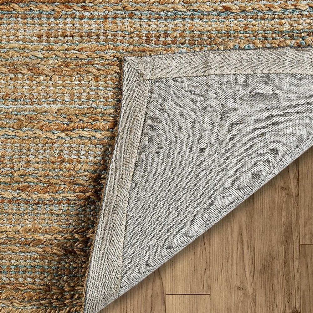 L&amp;R Resources Natural Fiber 10&#39; x 14&#39; Spa Blue Area Rug, , large