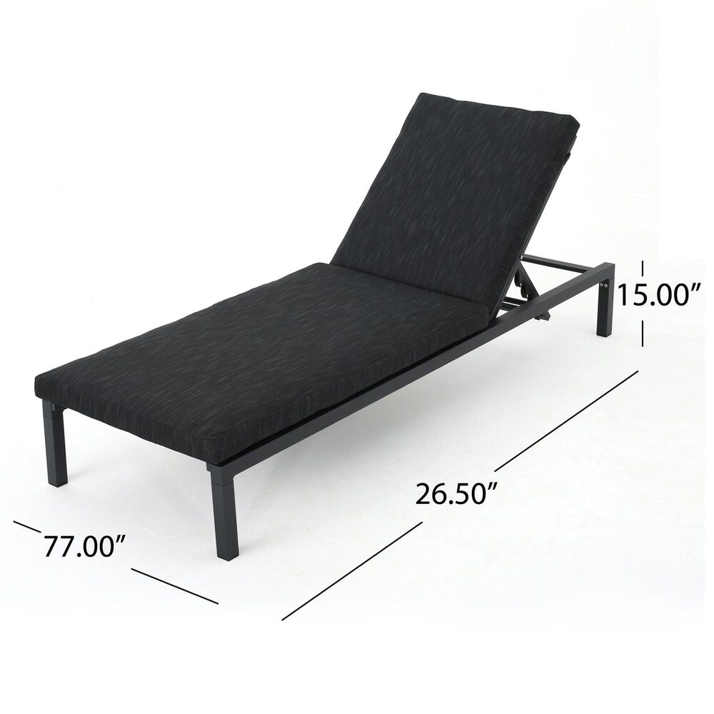 Hearth and Haven Navan Outdoor Foldable and Stackable Chaise Lounge in Dark Grey &#40;Set of 2&#41;, , large