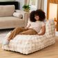 Jaxx Raven Relaxer Chaise Lounge Bean Bag Chair in Phantom Cream, , large
