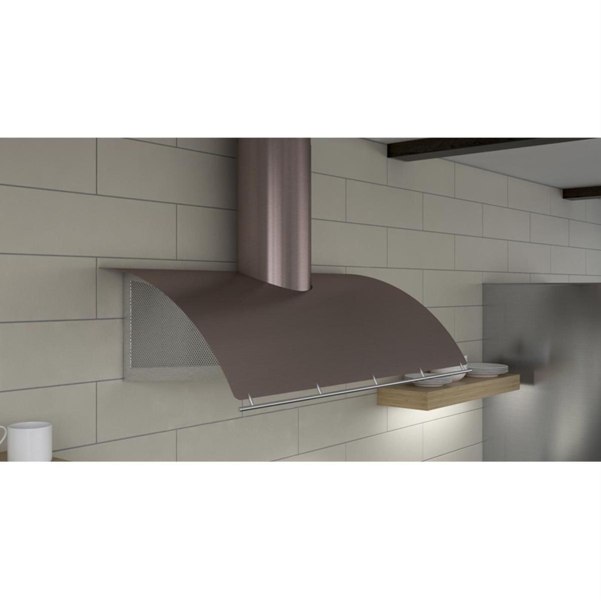 rose gold kitchen hood