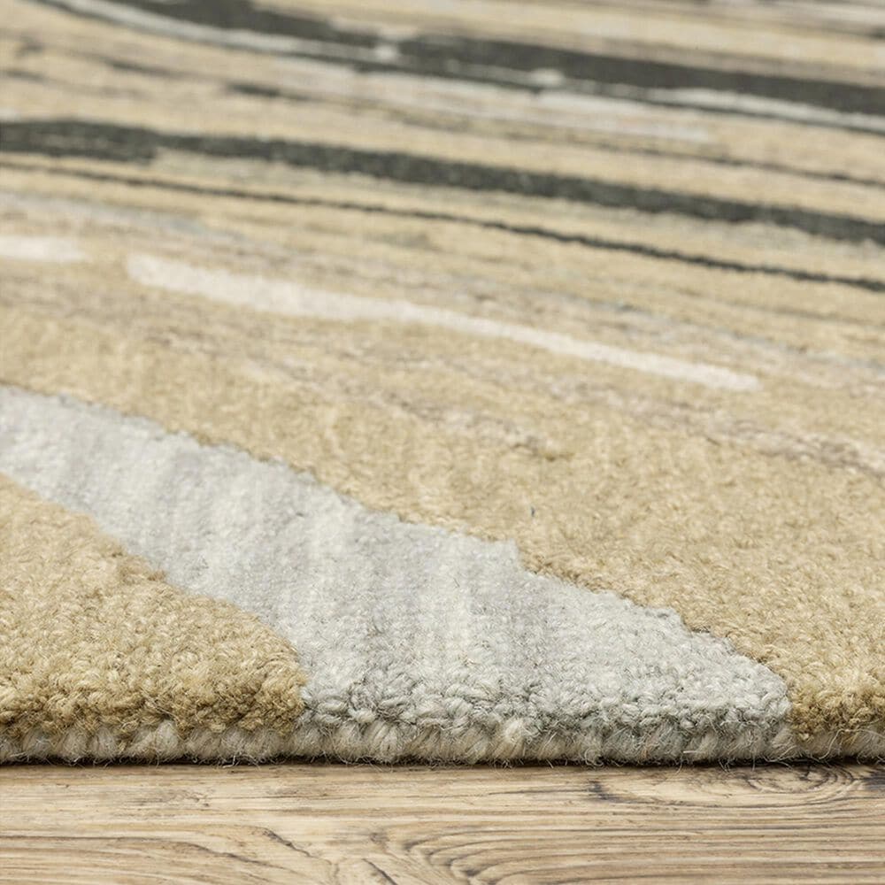 Oriental Weavers Kipton 2&#39;6&quot; x 8&#39; Grey and Gold Runner, , large