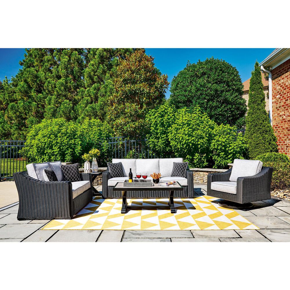 Ashley Beachcroft Rectangular Cocktail Table in Black and Light Gray, , large