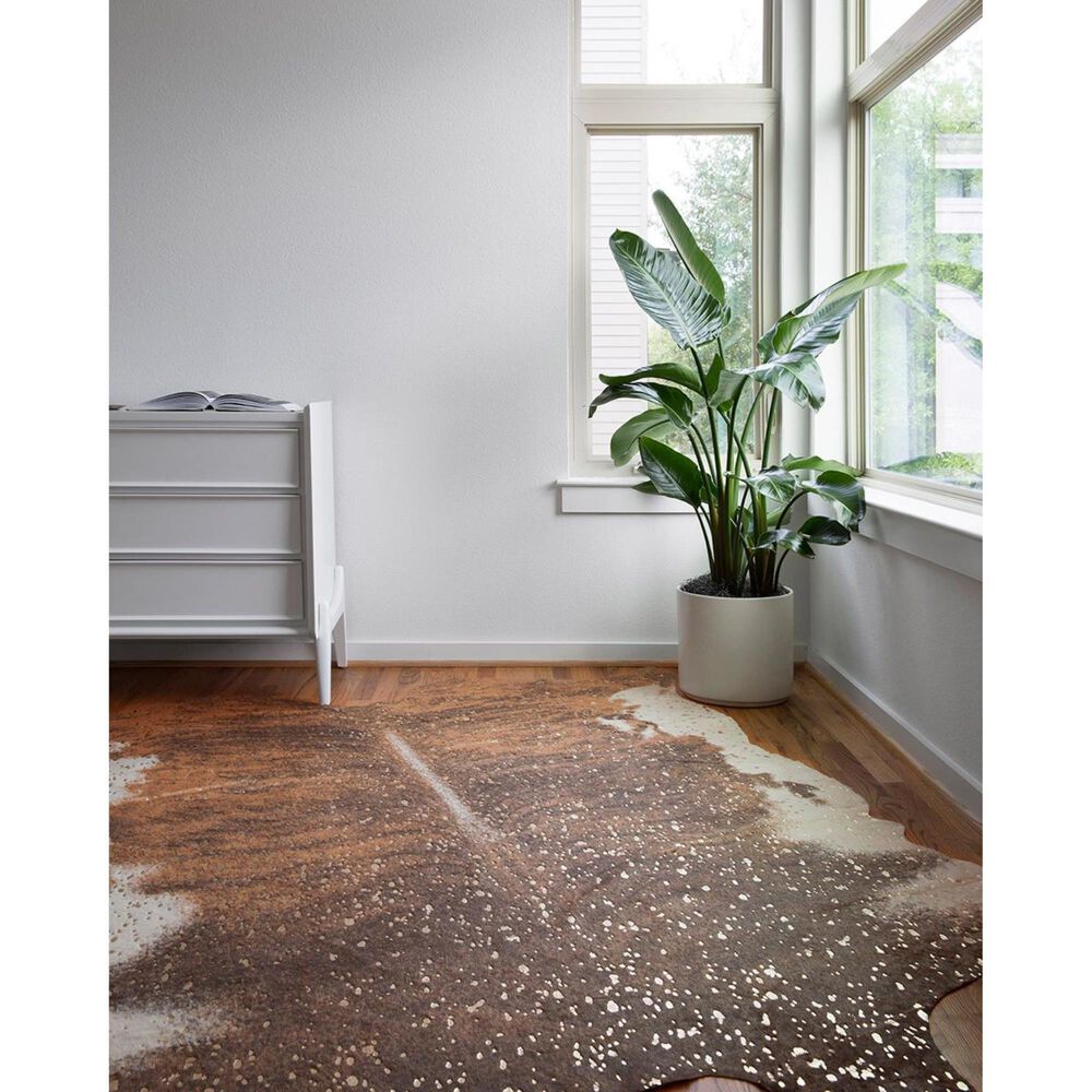 Loloi Bryce BZ-10 6&#39;3 x 8&#39; Walnut and Champagne Area Rug, , large