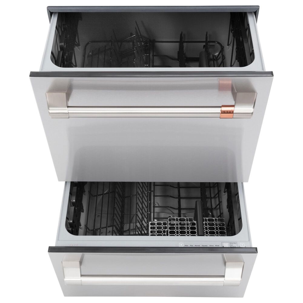 Cafe 4pc Kitchen Package with Refrigerator, Range, Microwave, and Dishwasher in Stainless Steel, , large