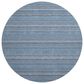 Dalyn Rug Company Soft Essentials Striped Denim 8" Round Indoor/Outdoor Area Rug, , large