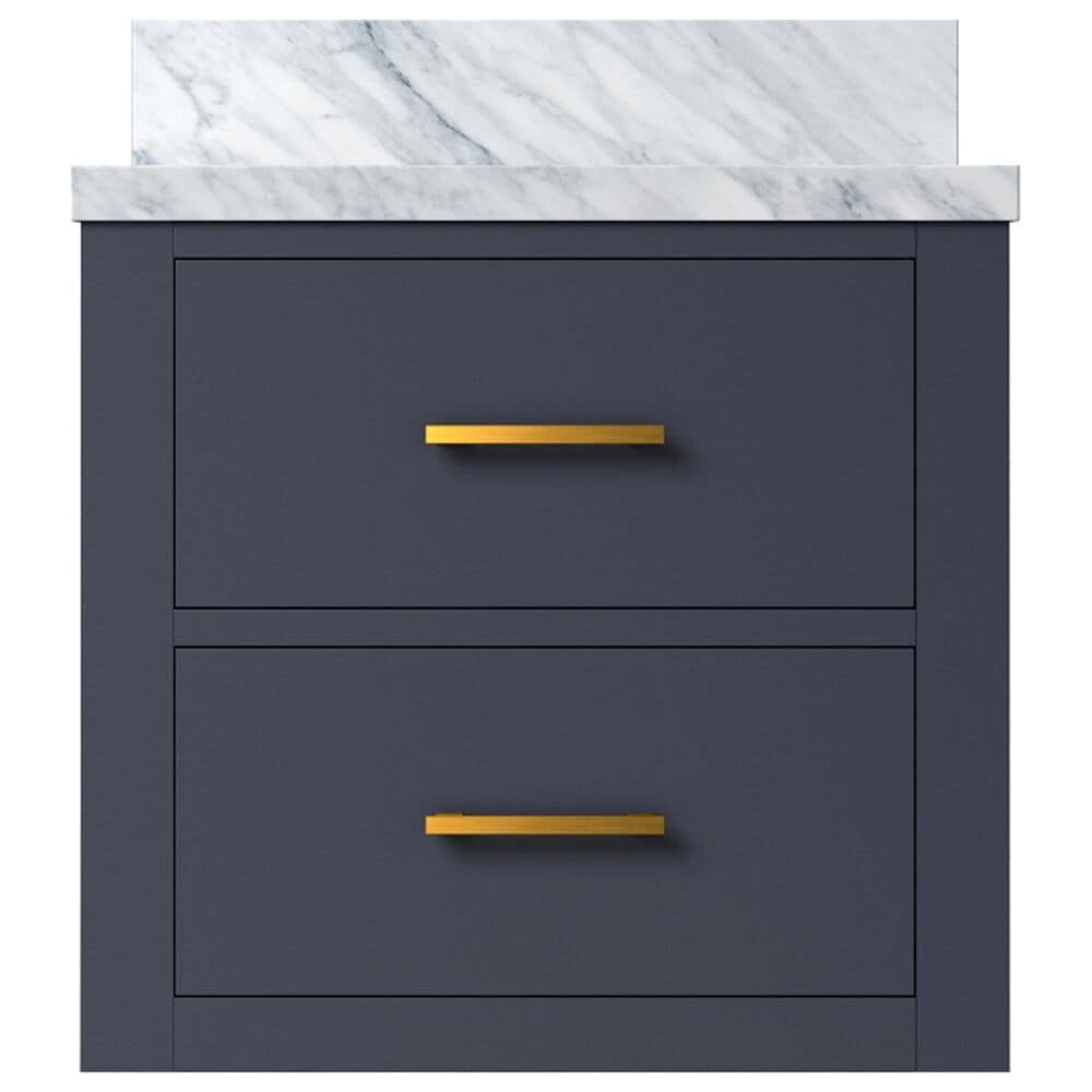 Lexora Home Castor 20&quot; Single Bathroom Vanity in Blue with White Acrylic Top and Rectangular Sink, , large