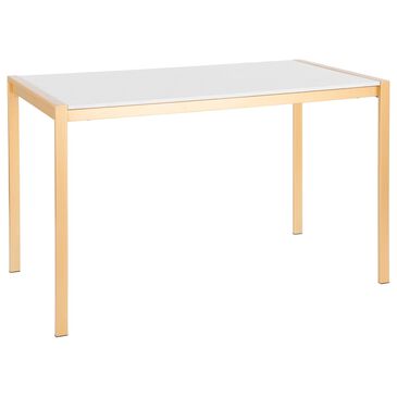 Lumisource Fuji Dining Table in White/Gold, , large