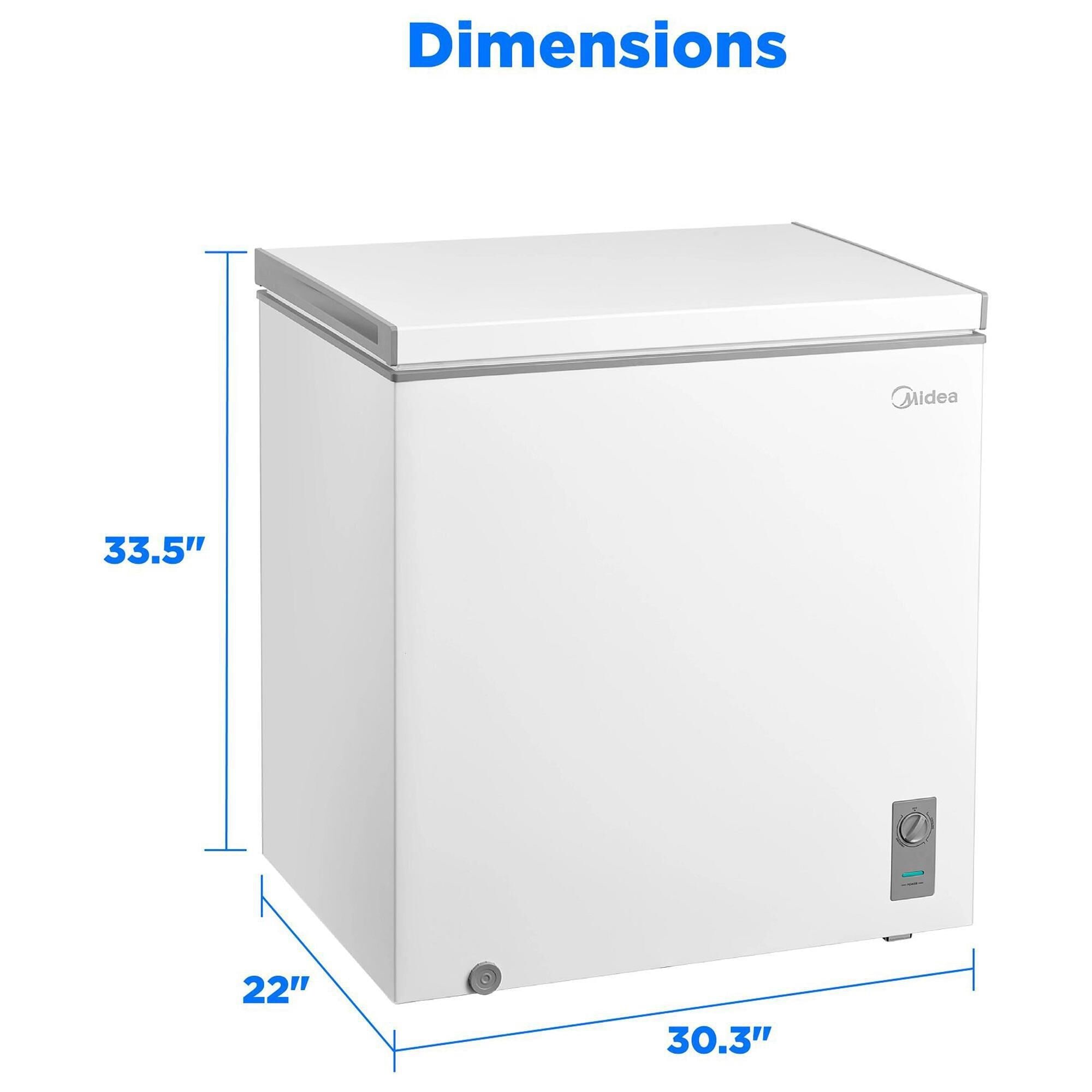 Midea 7 Cu. Ft. Garage-Ready Convertible Chest Freezer in White