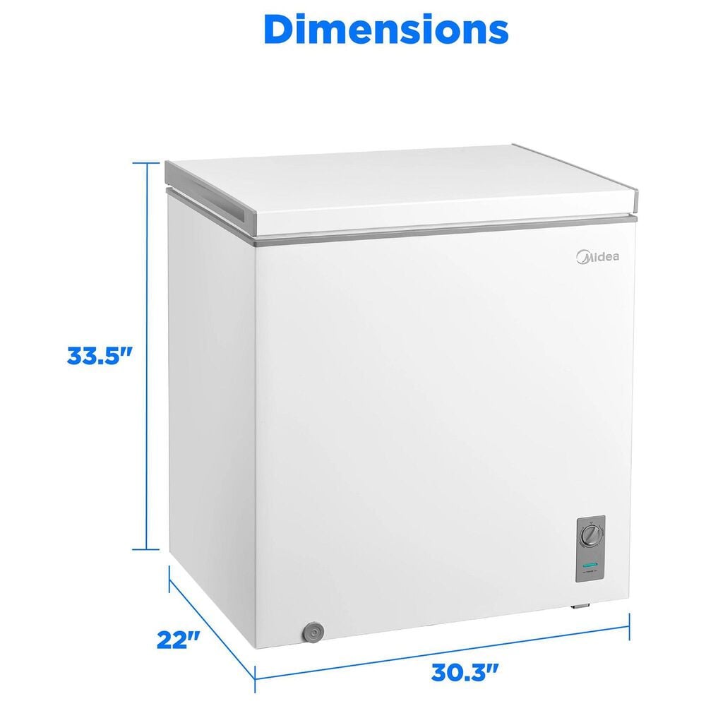 Midea 7 Cu. Ft. Garage-Ready Convertible Chest Freezer in White, , large