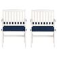 CorLiving Miramar Patio Armchair in White/Navy Blue (Set of 2), , large