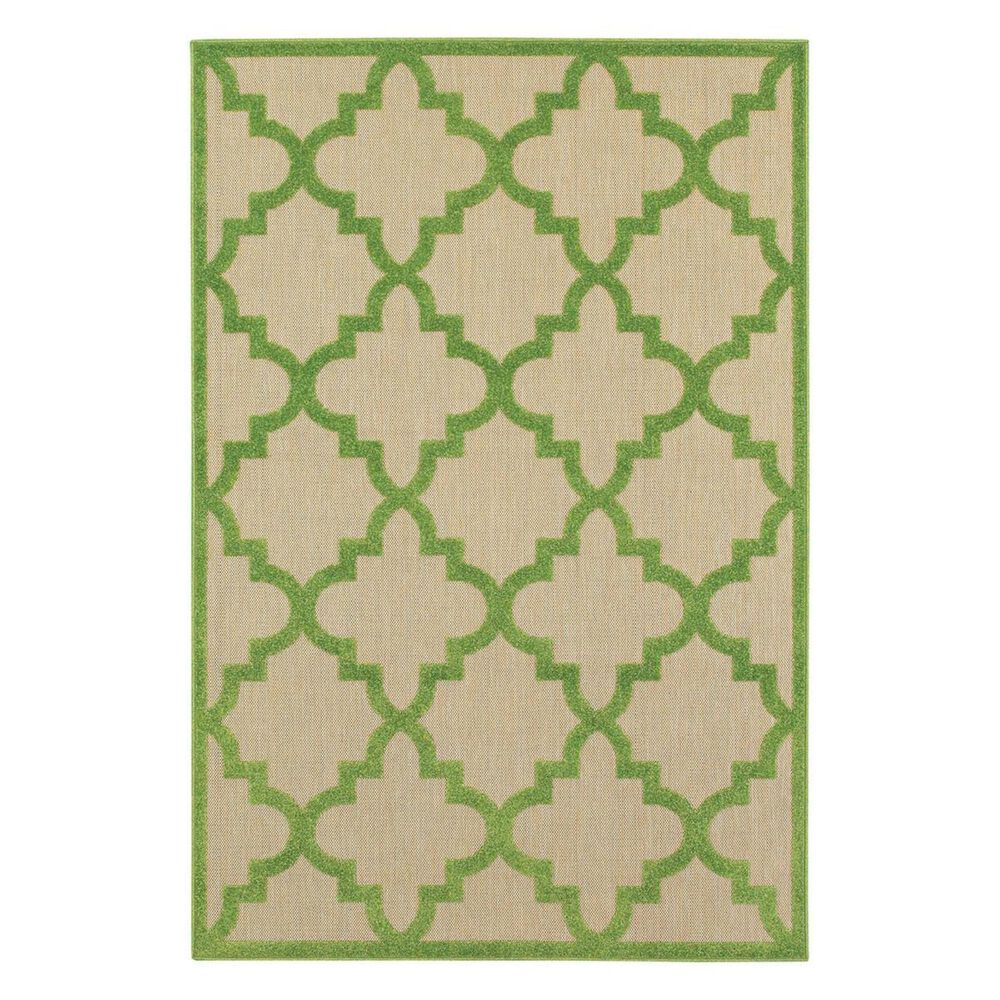 Oriental Weavers Cayman 660F 6"7" x 9"6" Sand/Green Area Rug, , large
