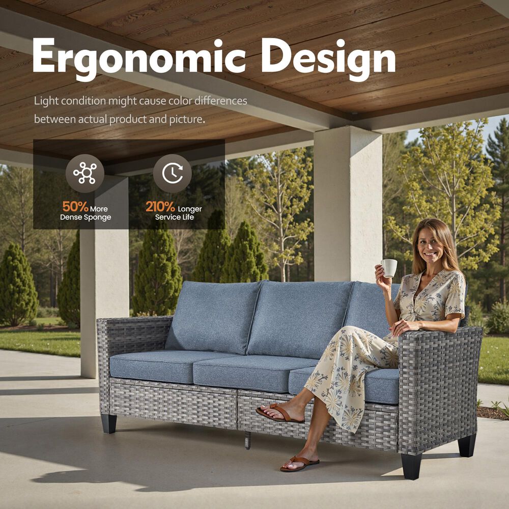 HOMLUX 4-Piece Outdoor Sofa Set in  Denim Blue, , large