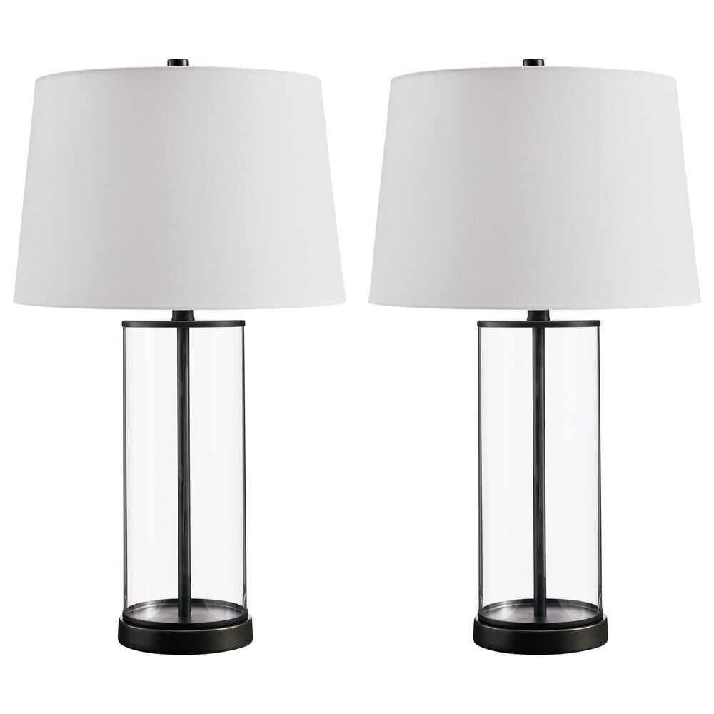 Ashley Wilmburgh Table Lamp in Clear and Bronze (Set of 2), , large
