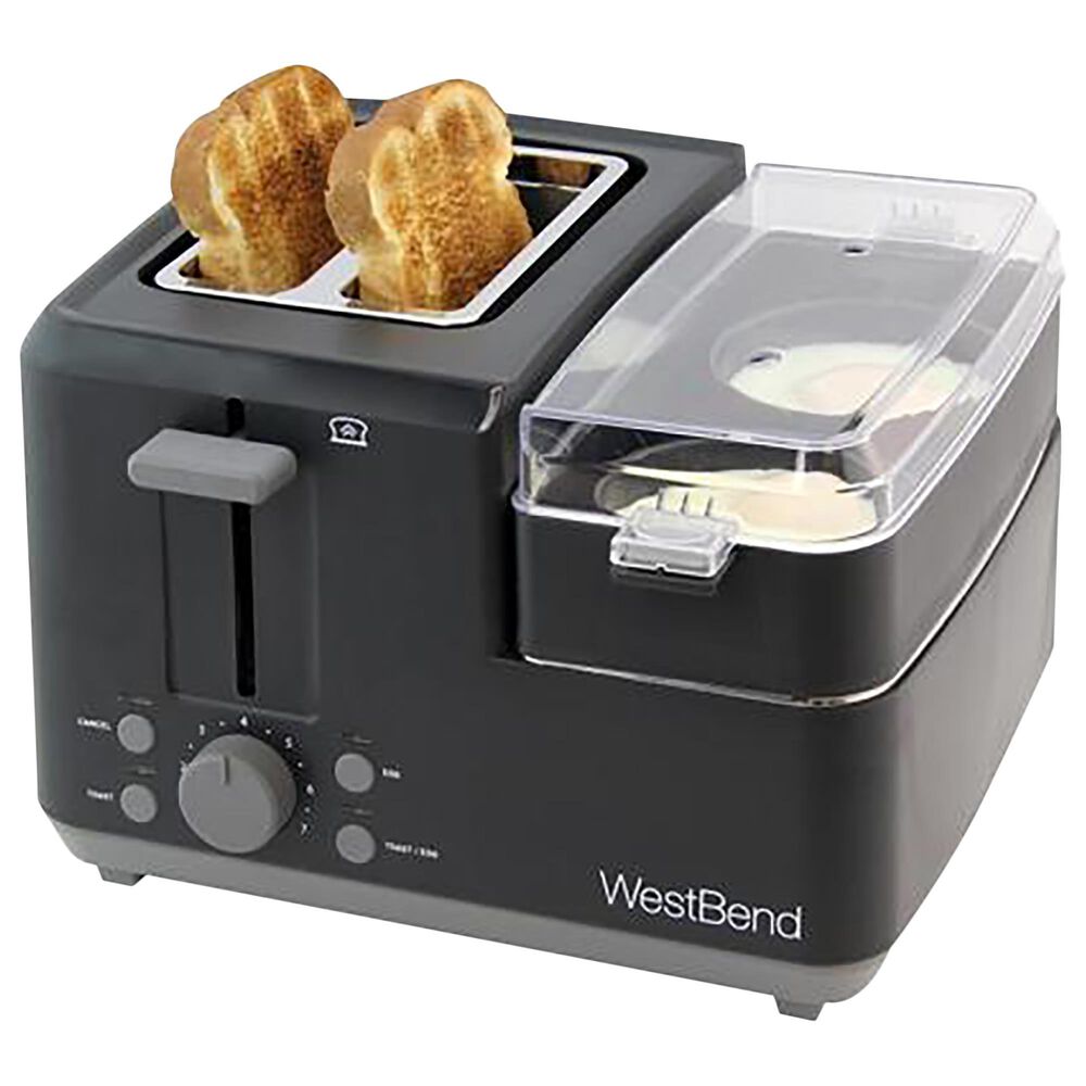 West Bend 2-Slice Breakfast Station in Black, , large