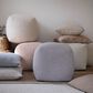 L.R. Home Boucle Ottoman in Ivory, , large