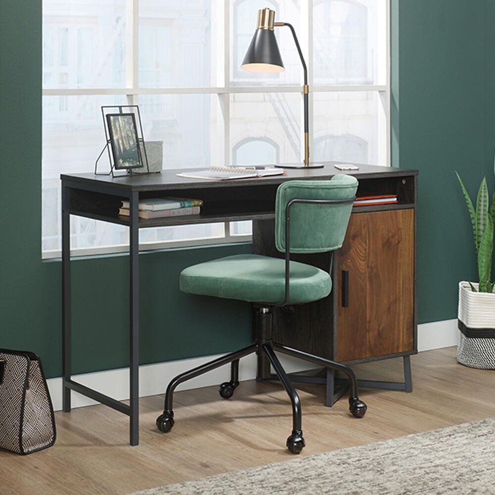 Sauder Canton Lane Desk in Brew Oak, Grand Walnut and Black, , large