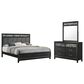 New Heritage Design Obsidian 3-Piece Queen Bedroom Set in Black, , large
