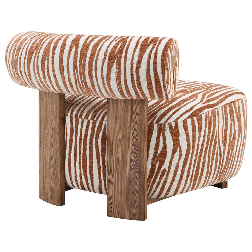 Furniture of America Orynt Accent Chair in Rustic Orange, , large