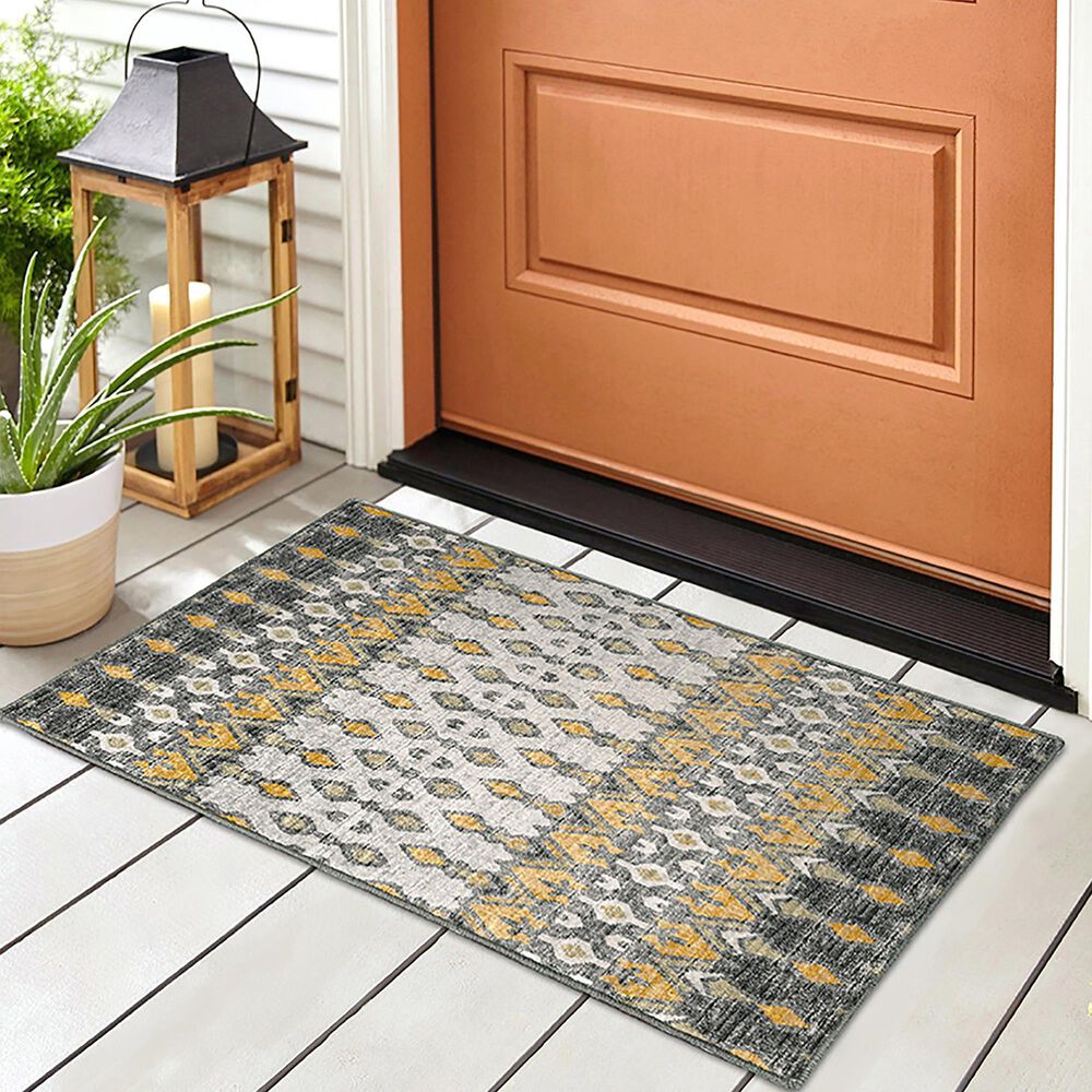 Dalyn Rug Company Brisbane 1&#39;8&quot; x 2&#39;6&quot; Pewter Area Rug, , large
