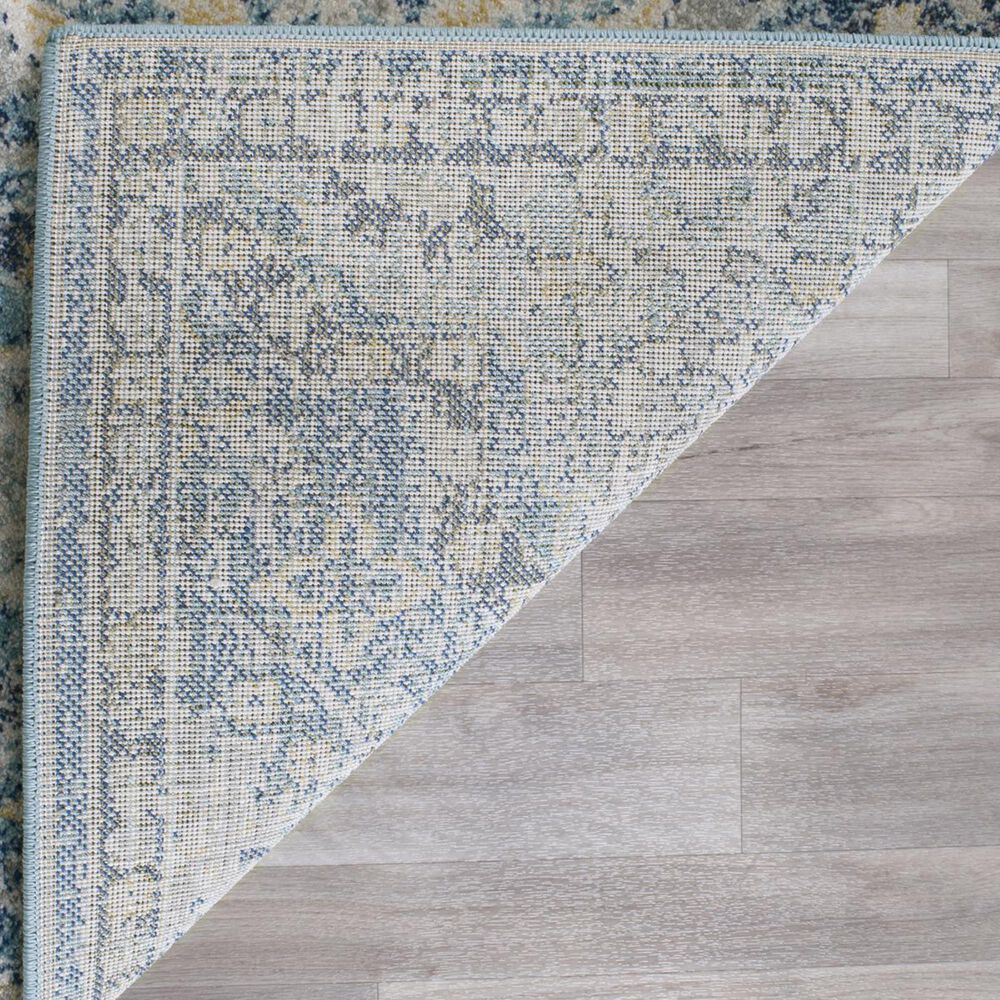 Safavieh Evoke EVK274C 5&#39;1&quot; Square Light Blue and Ivory Area Rug, , large