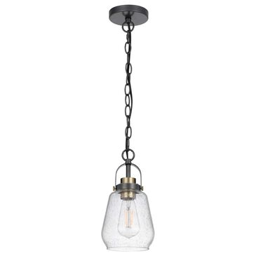 Cal Lighting Kavala 1-Light Pendant Light in Black and Antique Brass, , large
