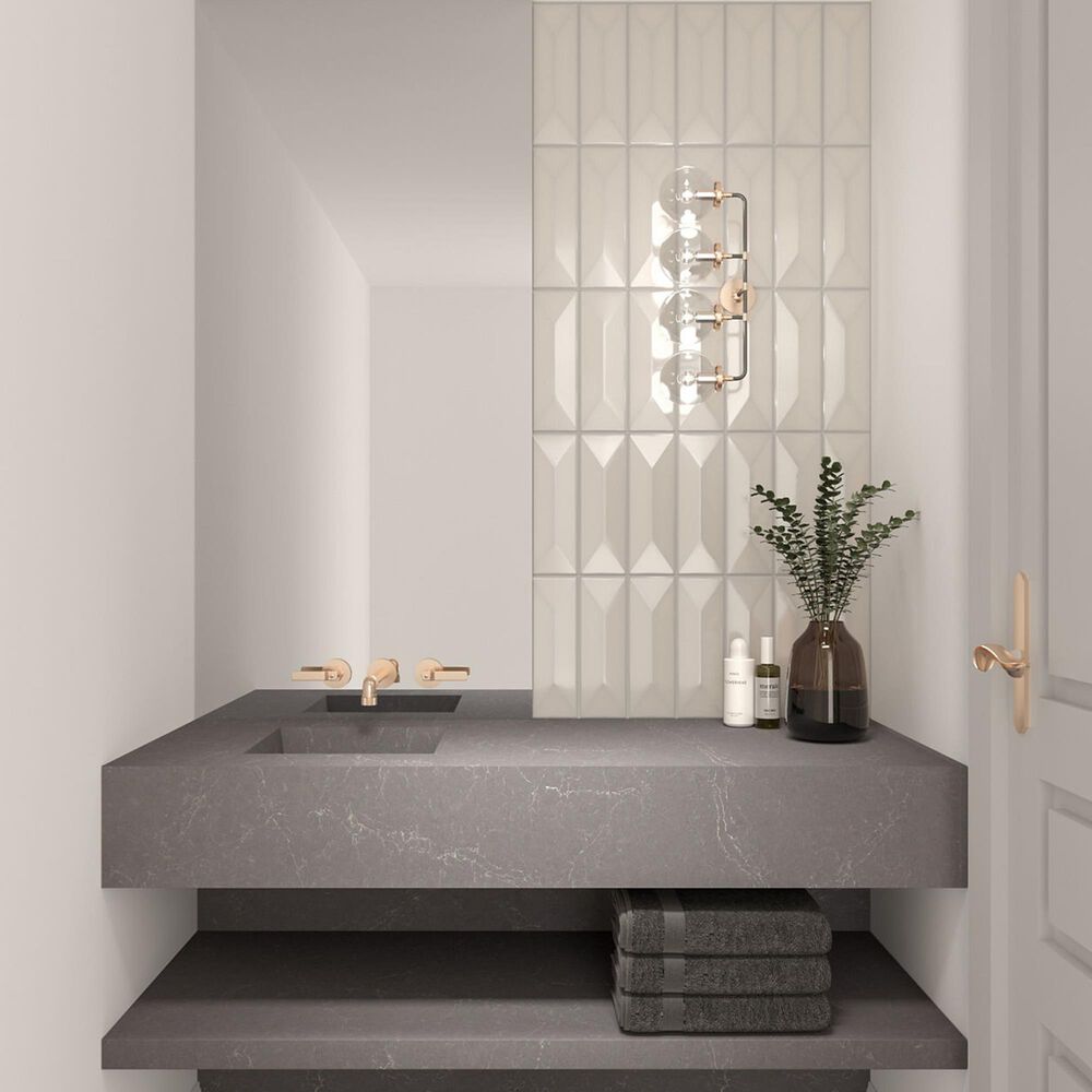 Dal-Tile Mythology Olympus Wave Crest 4" x 12" Ceramic Tile, , large