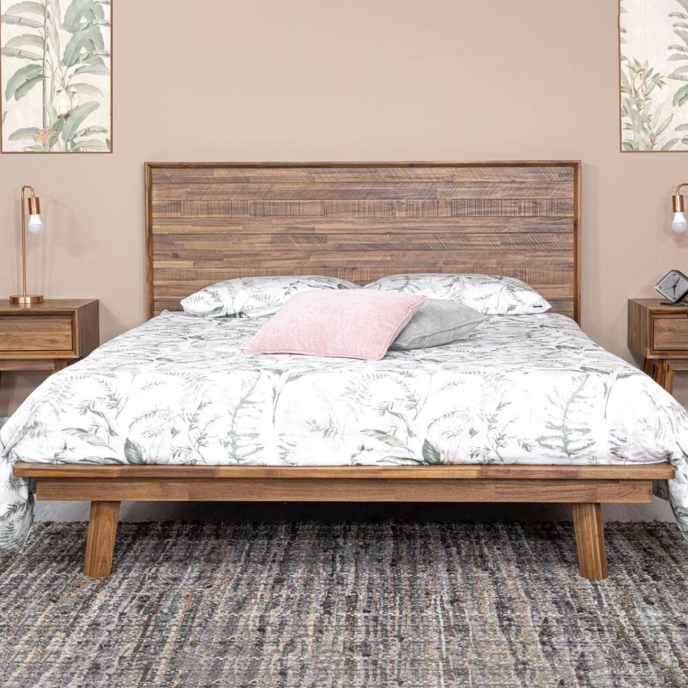 37B Gia Queen Platform Bed in Warm Pecan, , large
