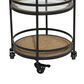 Maple and Jade 35" Bar Cart in Matte Black, Natural Brown and Clear, , large