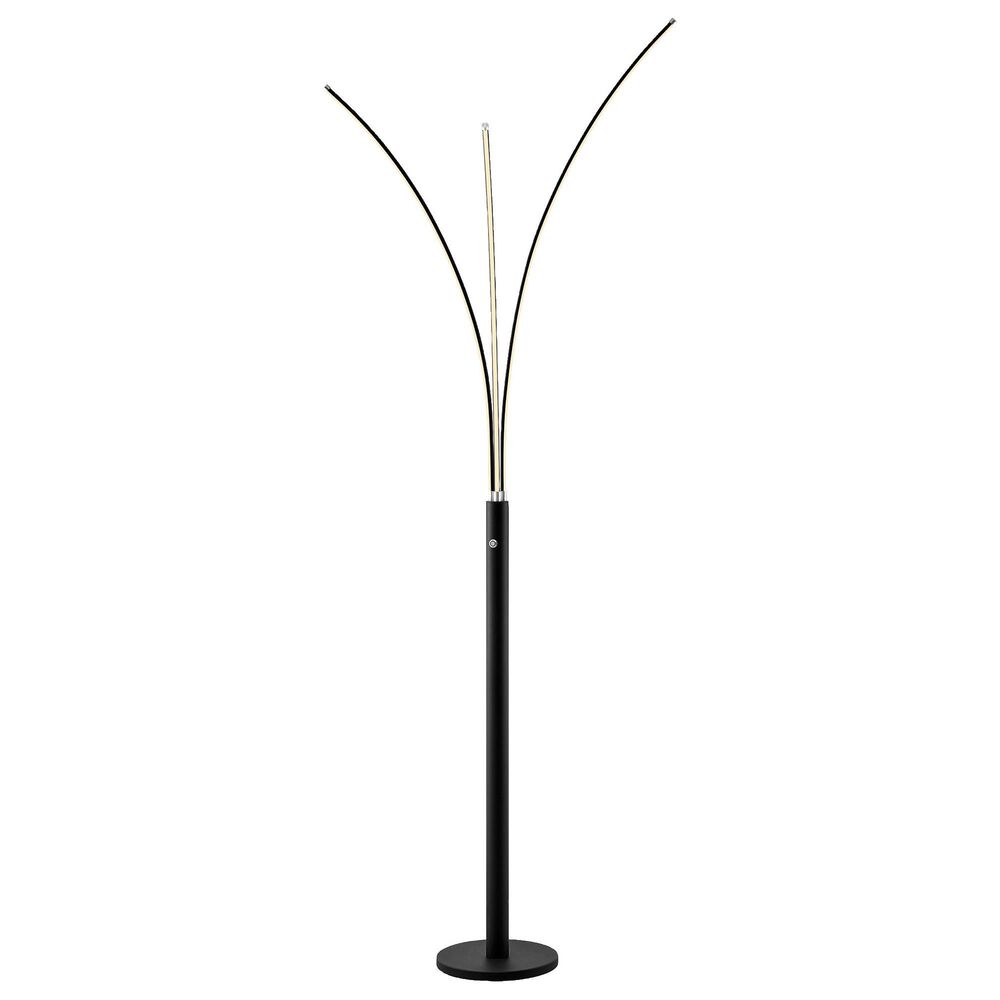 Lite Source Monita 3-Lite LED Arch Lamp in Black, , large
