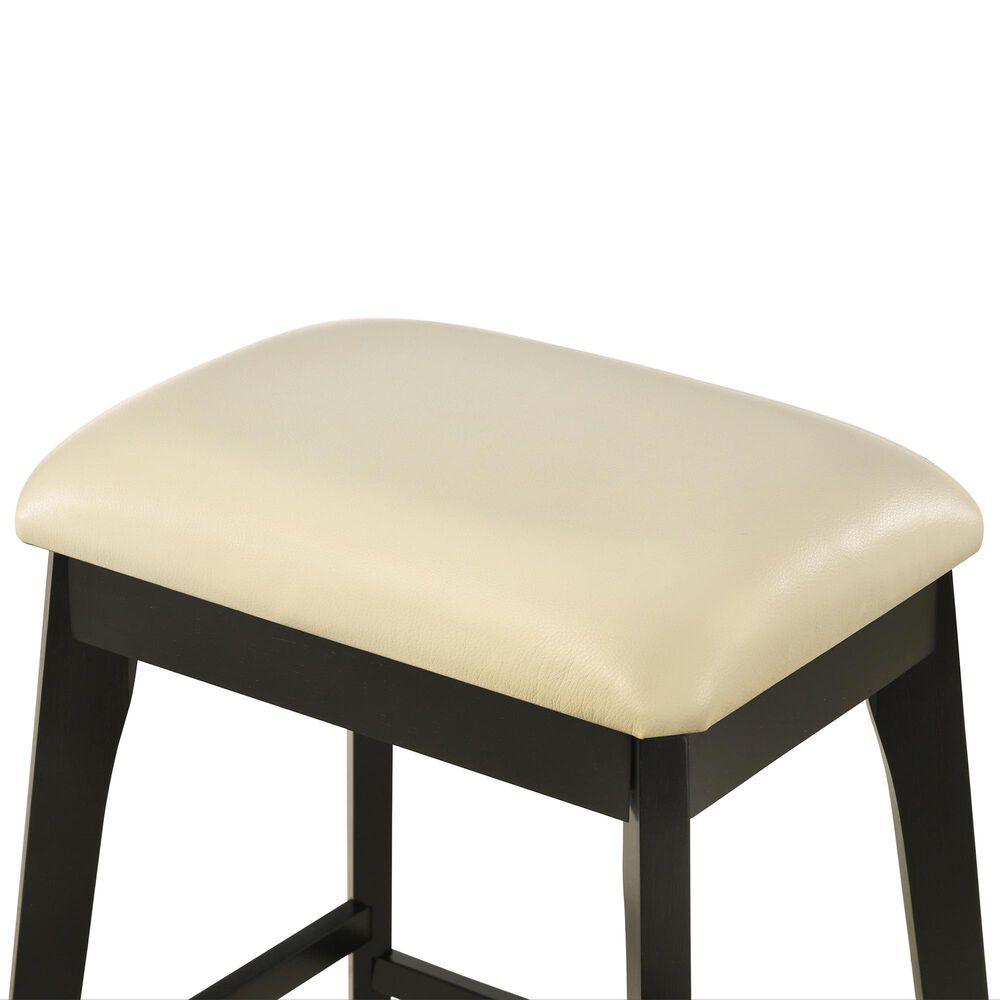 Carolina Chair and Table Mirabelle 30&quot; Barstool in Cream/Espresso &#40;Set of 2&#41;, , large