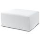Jaxx Fairlie Boucle Fabric Ottoman in White, , large