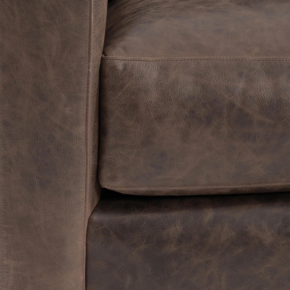 Bernhardt Ventura Leather Swivel Chair in Brown, , large
