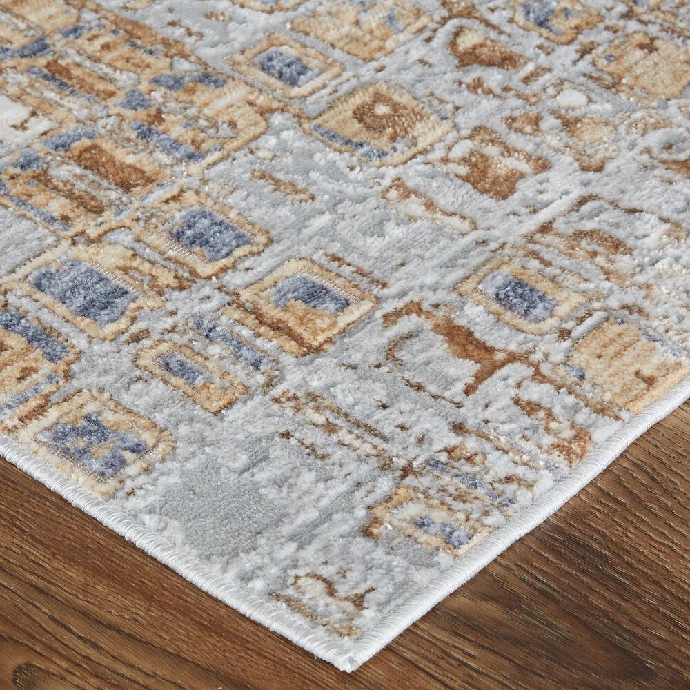 Feizy Laina Geometric 4&#39; x 6&#39; Beige and Gray Area Rug, , large