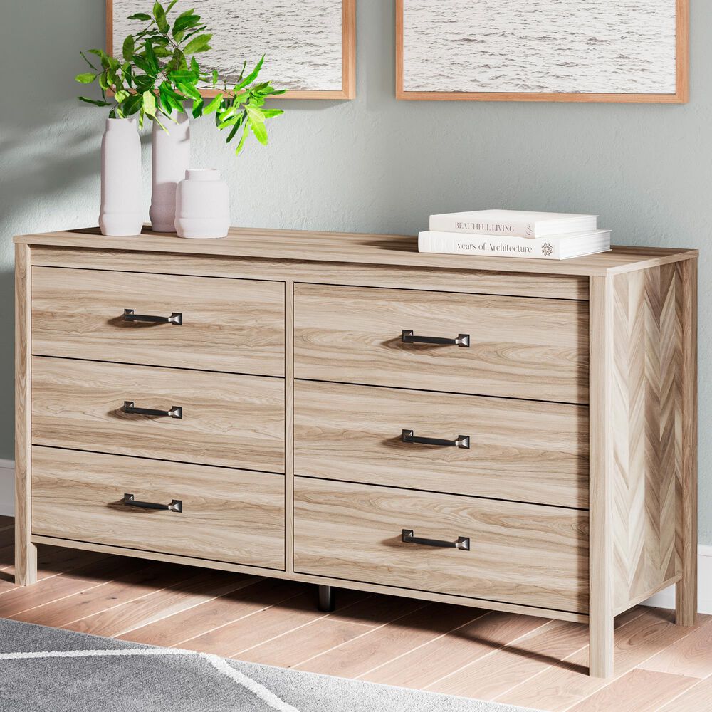 Ashley Battelle 6-Drawer Dresser in Tan, , large