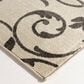 Central Oriental Terrace Tropic Macala 9"10" x 12"10" Snow and Stone Area Rug, , large