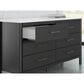 Ashley Cadmori 6-Drawer Dresser in Matte Black and White, , large