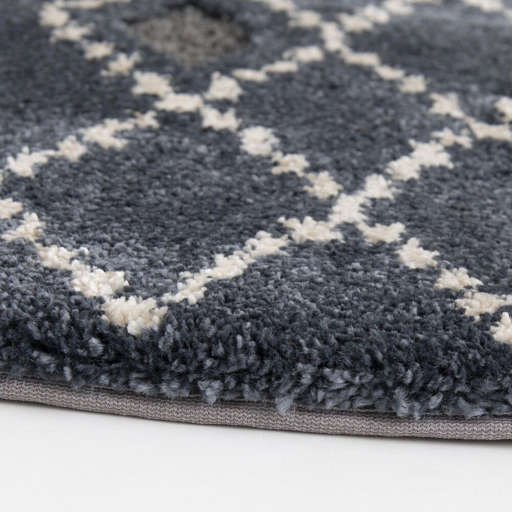 Central Oriental Stonington Iris Denim and Multicolor 7&#39;10&quot; Round Area Rug, , large