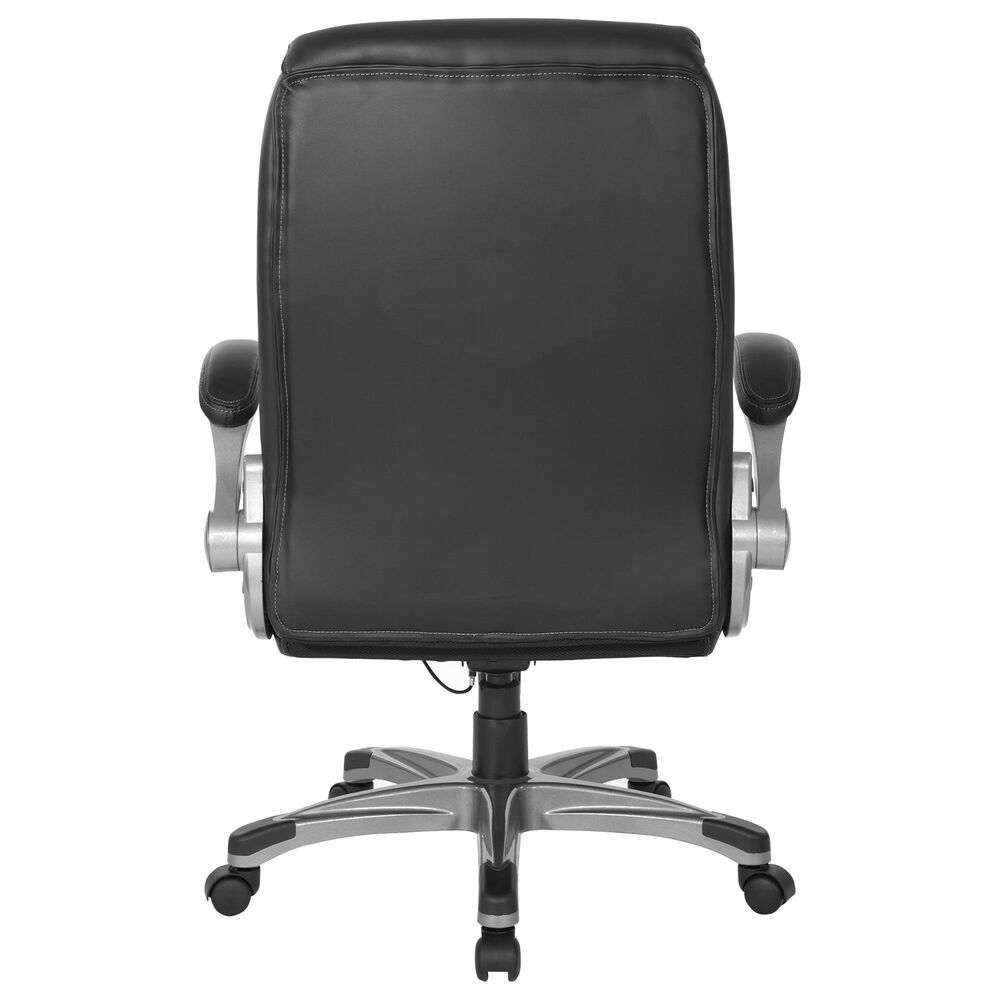 Valor Living Executive Chair with Black Upholstery in Titanium, , large