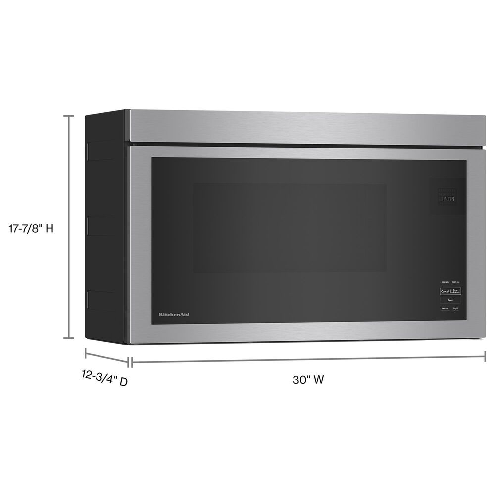 KitchenAid 2-Piece Kitchen Package with 30&quot; Gas Range and 1.1 Over-the-Range Microwave in Stainless Steel, , large