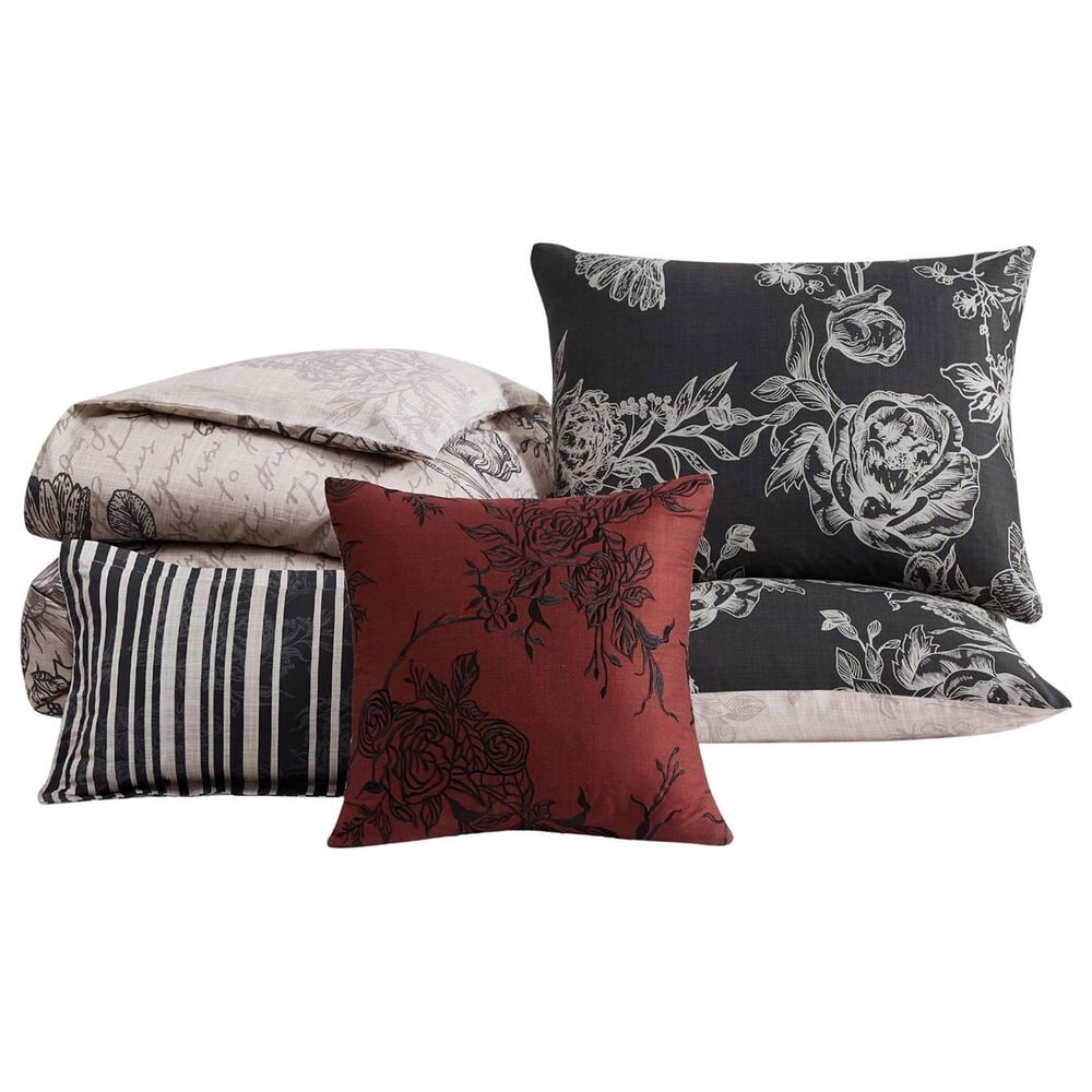 Bebejan 5-Piece Queen French Linen Comforter Set in Tan, , large