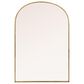 Creative Coop Arched Metal Framed Wall Mirror in Warm Gold, , large