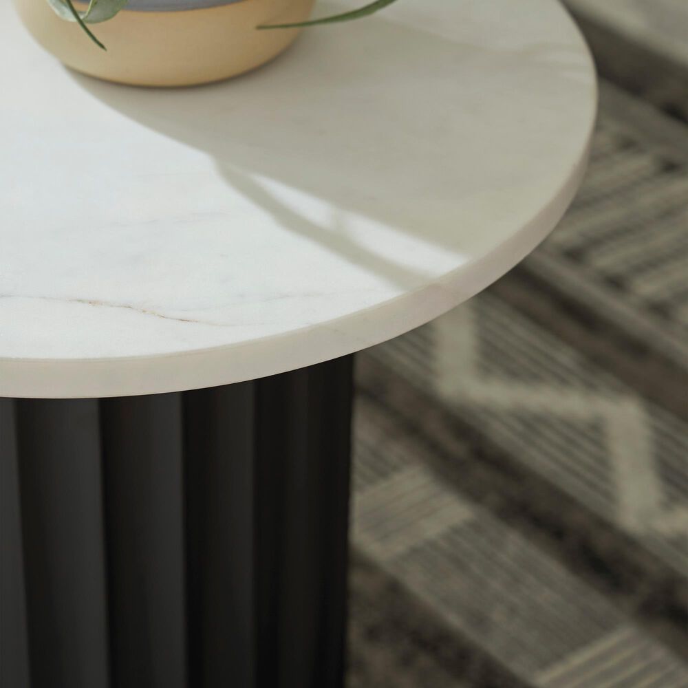 Ashley Wainstone Accent Table in Black and White, , large